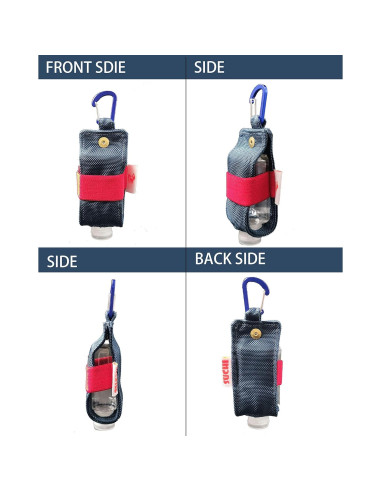 Porta Gel Antibacterial SUCHI 60ml Reutilizable con Clip