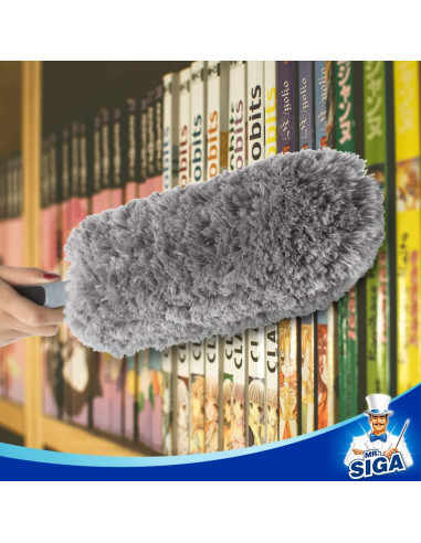 Plumero de Microfibra MR.SIGA Lavable Gris 45.7x10.9 cm