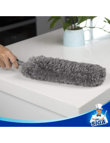 Plumero de Microfibra MR.SIGA Lavable Gris 45.7x10.9 cm