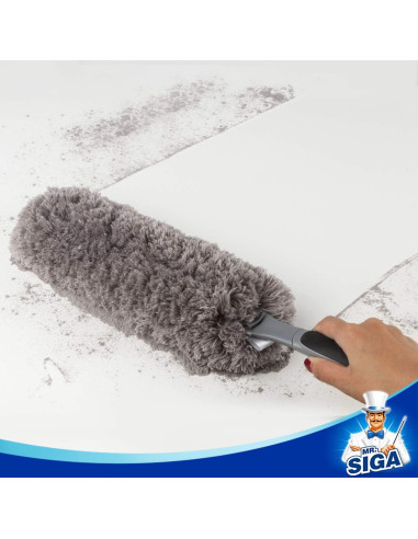 Plumero de Microfibra MR.SIGA Lavable Gris 45.7x10.9 cm