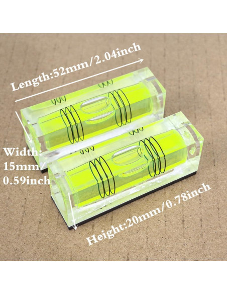 2 Niveles de Burbuja Cuadrados SIZIKJXGHWYI con Base Magnética 52x20x15mm