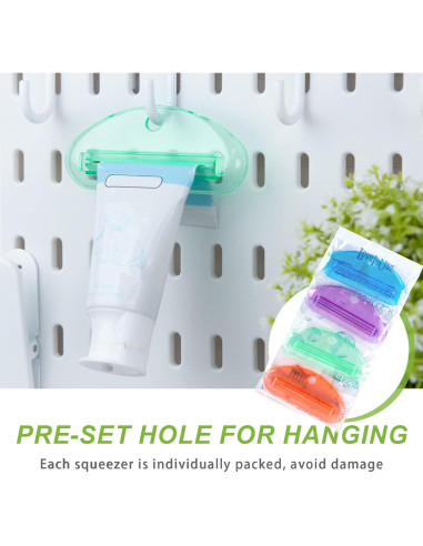 Exprimidor de Pasta de Dientes LOVEINUSA 4PCS Multicolor