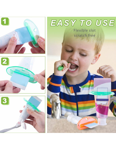 Exprimidor de Pasta de Dientes LOVEINUSA 4PCS Multicolor