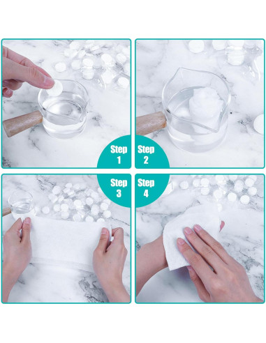 100 Toallas Comprimidas Desechables Khrgovd - Portátiles 20x22 cm