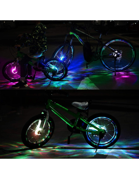 DAWAY A16 Luces LED para Ruedas de Bicicleta - 2 Piezas, Recargables