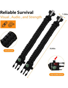Pulsera de Supervivencia Oadnfa 5-en-1 para Hombres 2