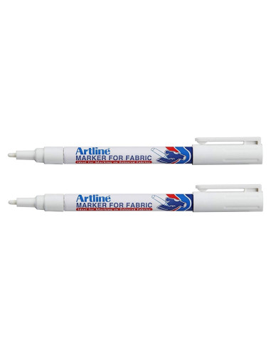 Marcadores de tela permanentes Artline blancos (2 unidades)