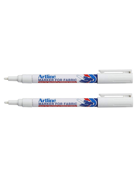 Marcadores de tela permanentes Artline blancos (2 unidades)