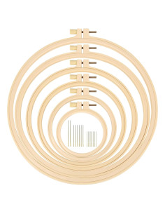 Caydo Juego de Aros de Bordado 6 Piezas 9.2 a 27.1 cm