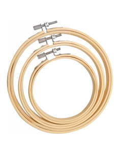 Set de 3 Aros de Bordado Cldamecy de Bambú 10/13/16 cm