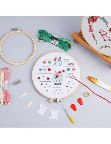 Caydo Juego de Aros de Bordado 6 Piezas 9.2 a 27.1 cm