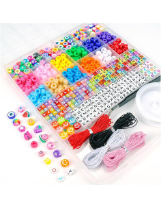 Kit de Fabricación de Pulseras Dowsabel - 300 Cuentas DIY Niñas 2
