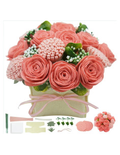 Kit de Artesanía de Flores de Fieltro BAZIMA Rosa y Clavel