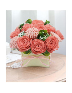 Kit de Artesanía de Flores de Fieltro BAZIMA Rosa y Clavel 2