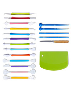 Juego de Herramientas de Arcilla WuMakes 19 Piezas Livianas