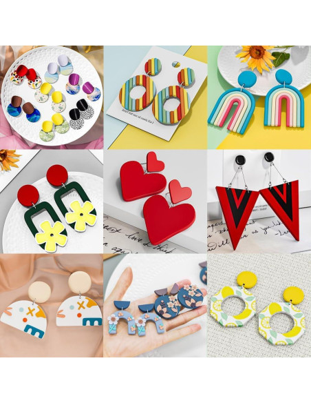 Kit de Fabricación de Pendientes Snoghmil - 86 Piezas, Arcilla Polimérica