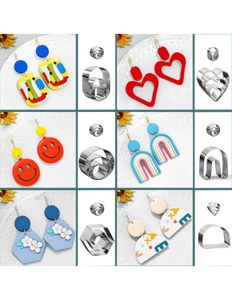 Kit de Fabricación de Pendientes Snoghmil - 86 Piezas, Arcilla Polimérica