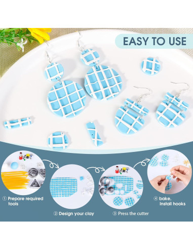Kit de Fabricación de Pendientes Snoghmil - 86 Piezas, Arcilla Polimérica