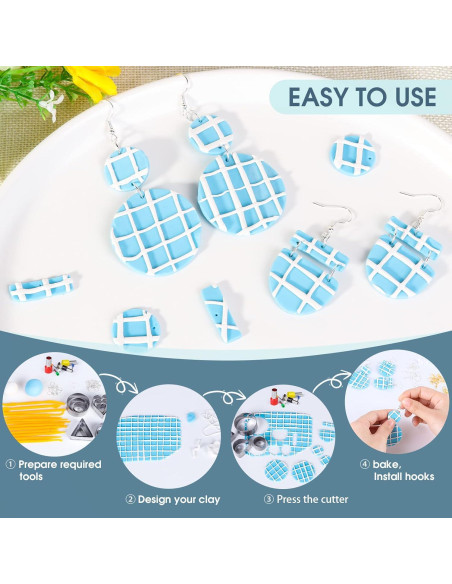 Kit de Fabricación de Pendientes Snoghmil - 86 Piezas, Arcilla Polimérica