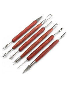 Herramientas de Escultura en Arcilla HANWER 6 Piezas Acero Inoxidable