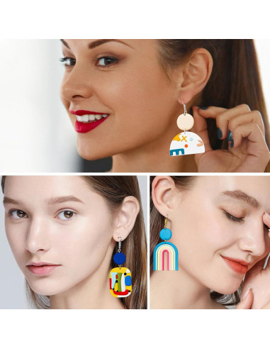 Kit de Fabricación de Pendientes Snoghmil - 86 Piezas, Arcilla Polimérica