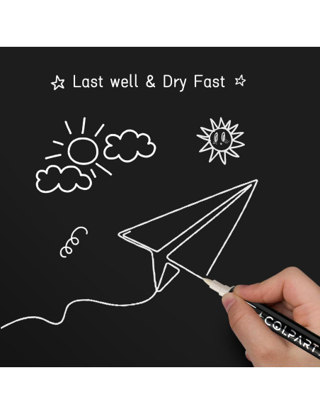 Marcadores de Pintura Acrílica YullTaiy Doble Punta 8 Colores