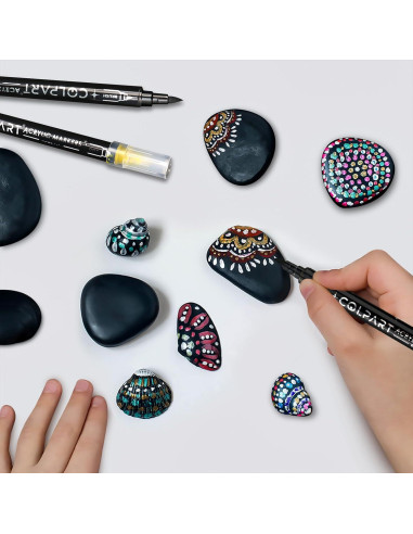 Marcadores de Pintura Acrílica YullTaiy Doble Punta 8 Colores