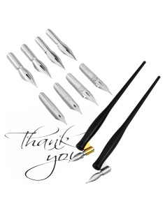 Conjunto de Plumas de Caligrafía Oblicua Zonon 2-en-1 con 8 Puntas