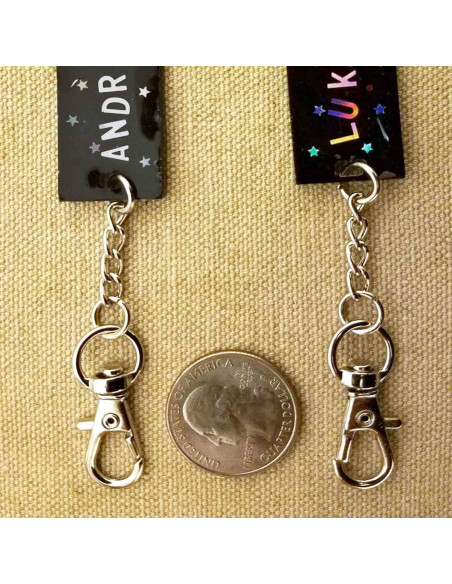 30 Ganchos Giratorios de Metal TTSAM para Llavero Plata 33mm