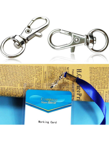 30 Ganchos Giratorios de Metal TTSAM para Llavero Plata 33mm