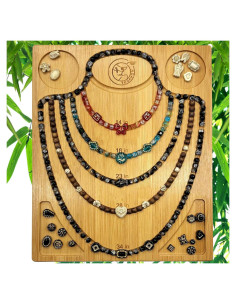 Tablero de cuentas de bambú NOAVAOL 32.06x26.92 cm DIY joyas