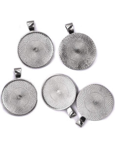 Set de 80 Piezas Bandejas Colgantes Plateadas OBSEDE 25mm 2