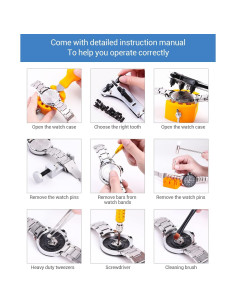 Kit de Herramientas para Reloj Ohuhu 213 Piezas Profesional 2