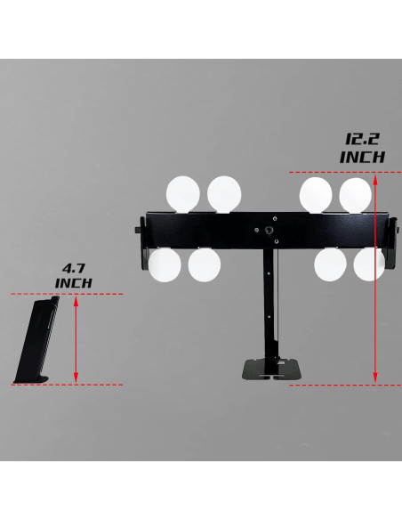 Soporte de Tiro Atflbox con 8 Placas de Acero para Airsoft