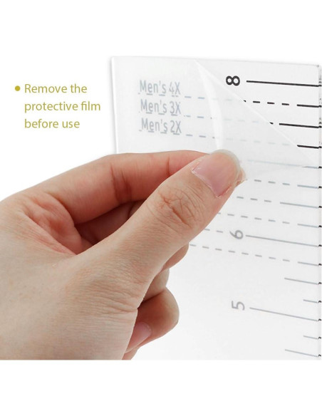 Regla de Alineación para Camisetas Ranjaner - Acrílico Transparente