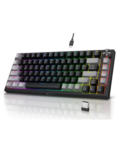 Teclado Gaming Inalámbrico KOORUI MK082 82 Teclas RGB