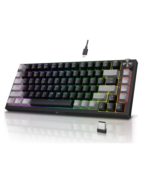 Teclado Gaming Inalámbrico KOORUI MK082 82 Teclas RGB