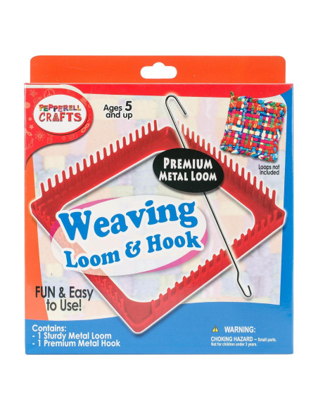 Juego de Telar y Gancho de Metal Pepperell 19cm Rosa