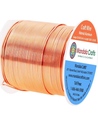 Alambre de Aluminio Anodizado Mandala Crafts 20 Gauge 30.48 m