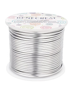 Alambre de Aluminio BENECREAT 12 Gauge 30m Plata Manualidades