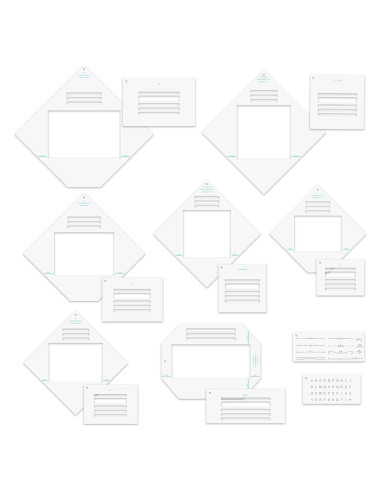 Conjunto de Guías para Hacer Sobres BAOFALI 17 Piezas