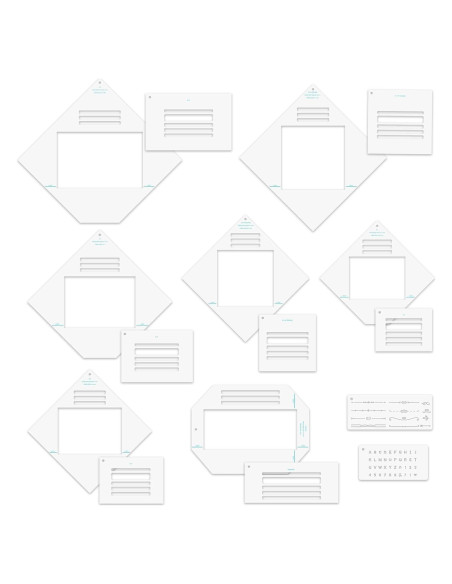 Conjunto de Guías para Hacer Sobres BAOFALI 17 Piezas