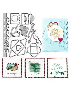 Troqueles de Corte de Metal HGSALK Corazón y Flecha para DIY