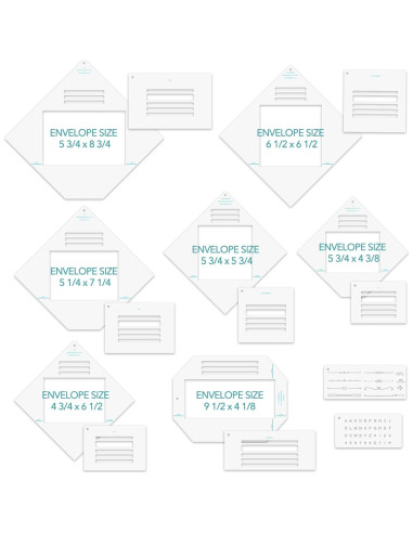 Conjunto de Guías para Hacer Sobres BAOFALI 17 Piezas