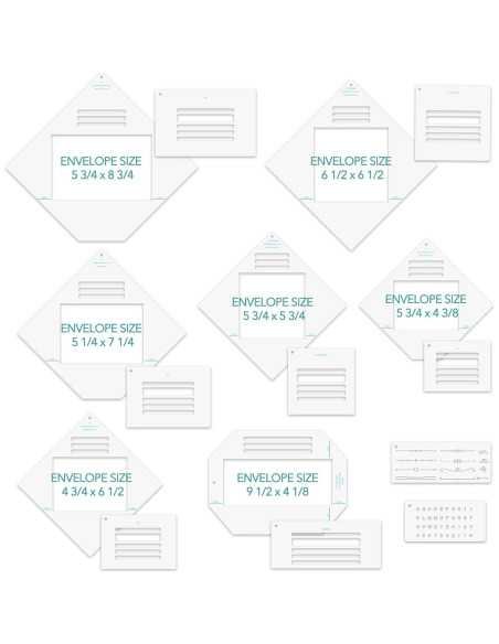 Conjunto de Guías para Hacer Sobres BAOFALI 17 Piezas