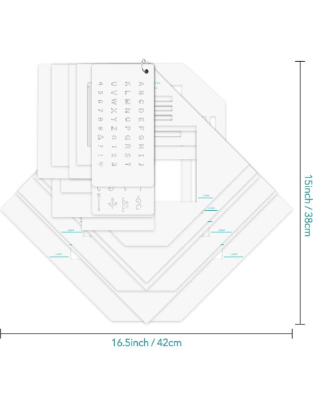 Conjunto de Guías para Hacer Sobres BAOFALI 17 Piezas
