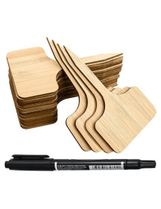 Etiquetas de Planta de Bambú YXGOOD 50 Pcs 9.9x6.1 cm