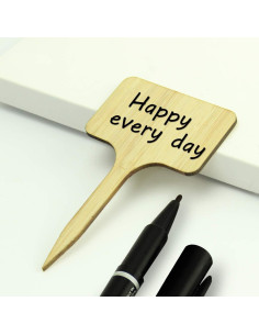 Etiquetas de Planta de Bambú YXGOOD 50 Pcs 9.9x6.1 cm 2