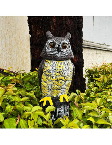 Decoy de Búho Solar GiftExpress 43 cm con Sensor de Movimiento