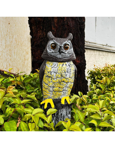 Decoy de Búho Solar GiftExpress 43 cm con Sensor de Movimiento